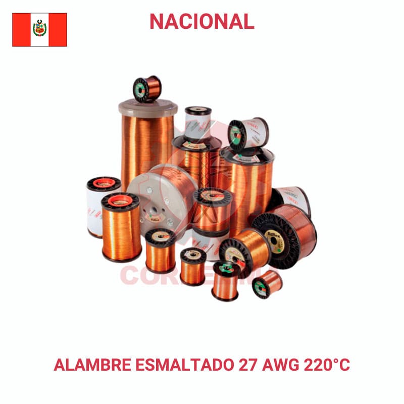 ALAMBRE DOBE ESMALTE 27 AWG D.E. CLASE "H" 220°C