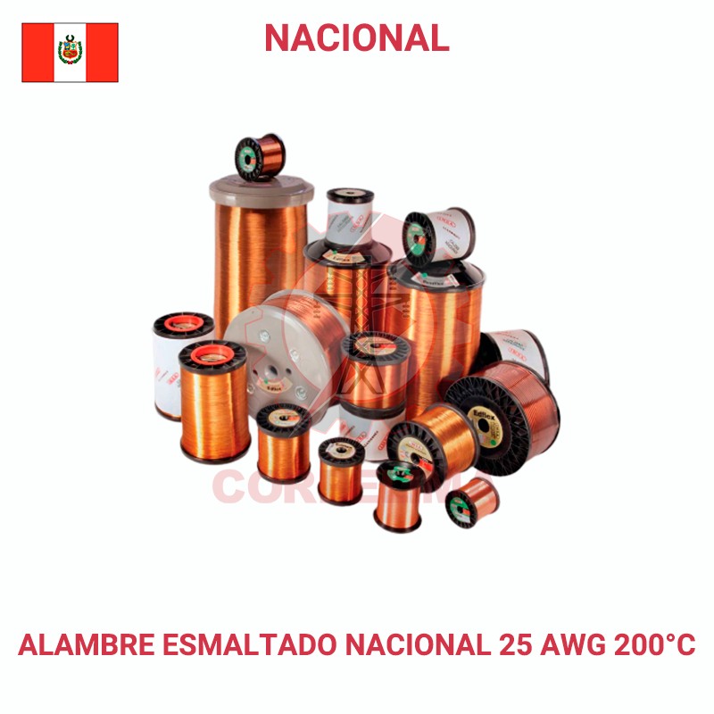 Alambre esmaltado 25 AWG D.E. clase "H" 180°C-200°C