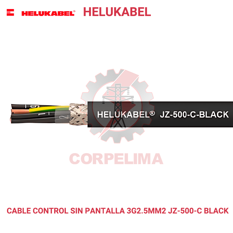 Cable Control sin blindaje JZ-500-C-BLACK 3G2.5MM2