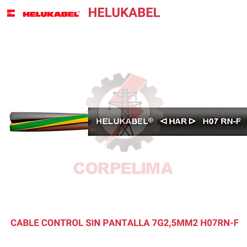 Cable control sin blindaje H07RN-F