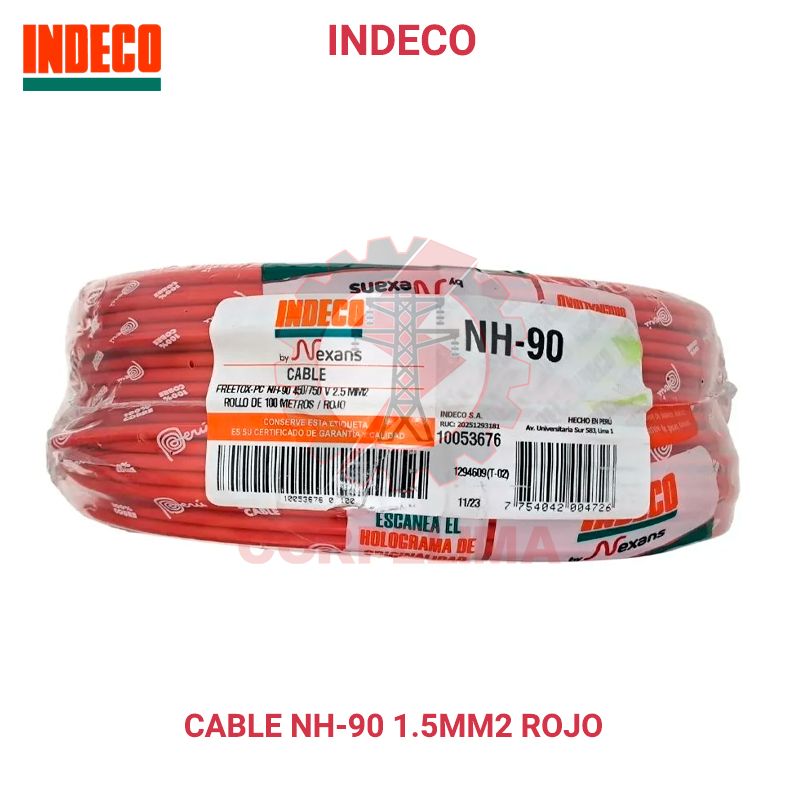 CABLE NH-90 450/750V 1.5MM2 ROJO