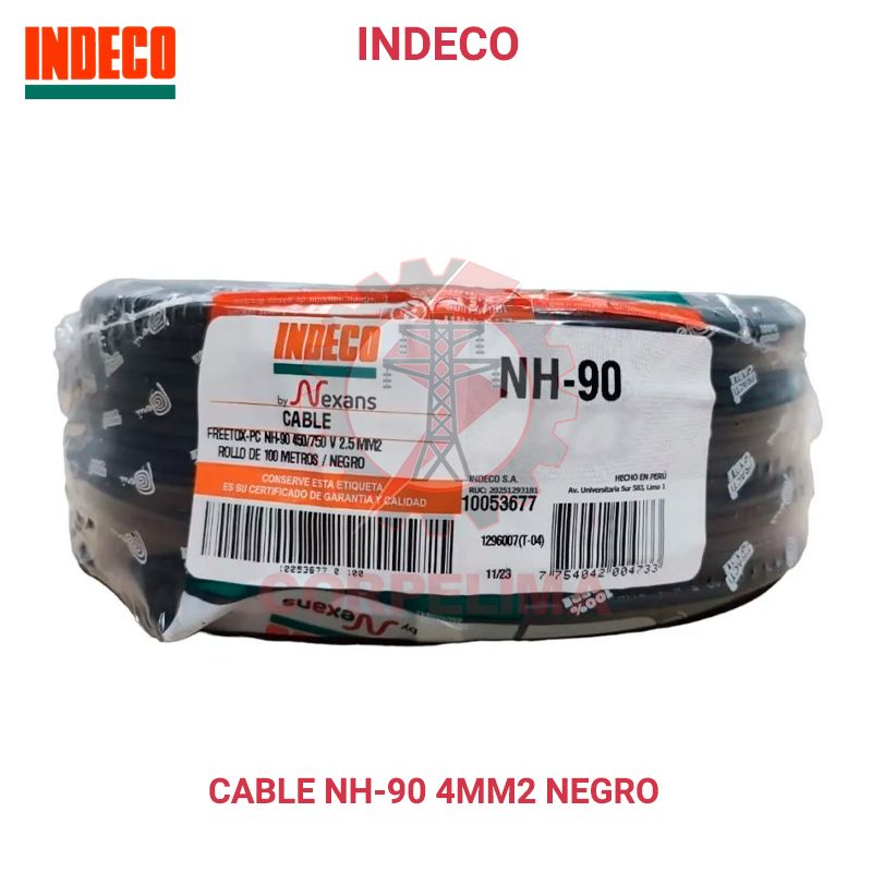 CABLE NH-90 450/750V 4MM2 NEGRO