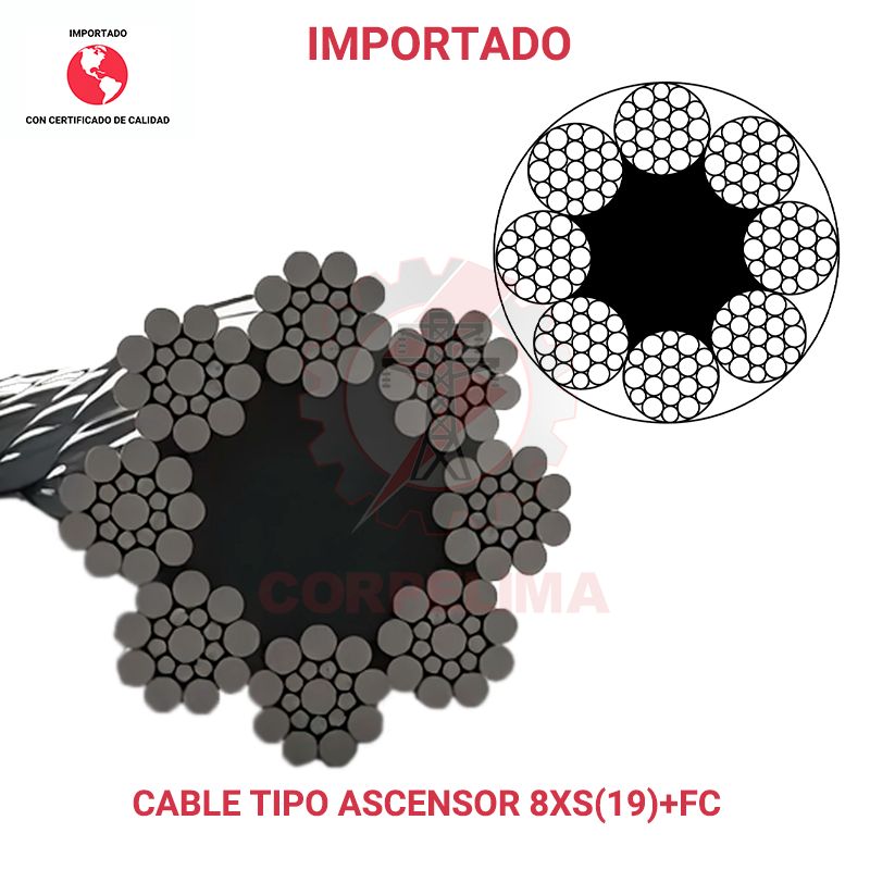 CABLE DE TRACCIÓN PARA ASCENSORES