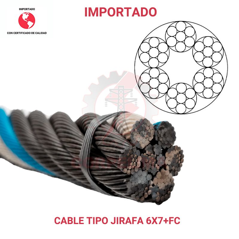 CABLE DE ACERO PETROLERO 6X7+FC