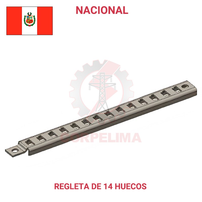 REGLETA 14 HUECOS PARA FIBRA ÓPTICA