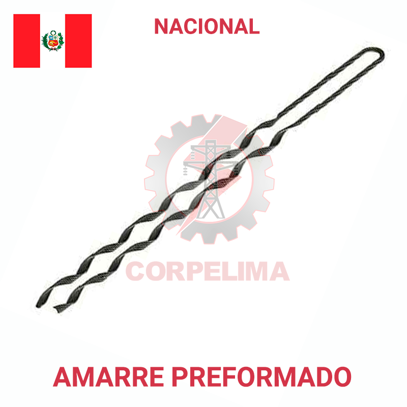 amarre preformado de acero galvanizado para sujeción de cables
