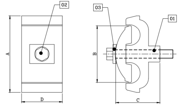 conector via doble al 16-70mm2