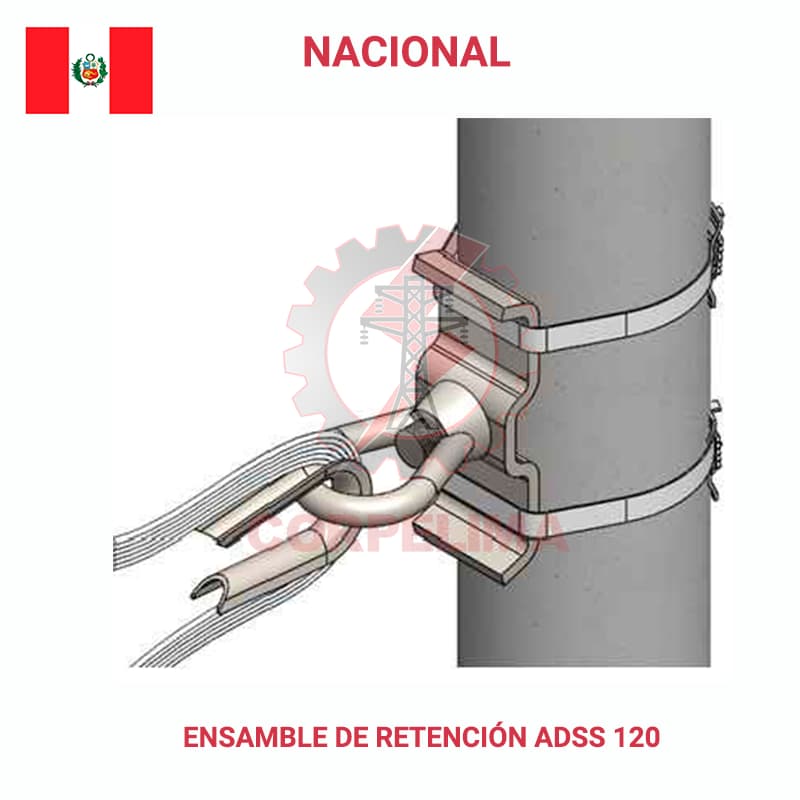 Ensamble de retención para cable ADSS vano 120