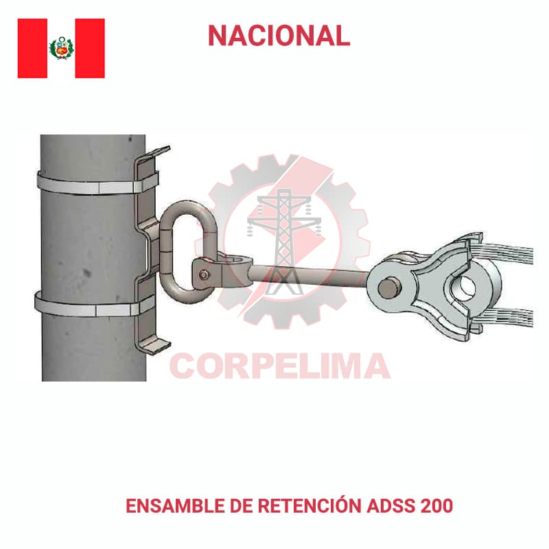 Ensamble de retención para cable ADSS vano 200