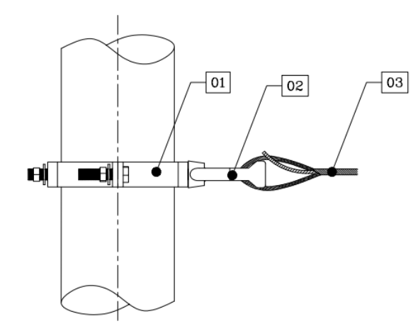 Grapa Pasante ADSS 10 a 12.7 mm