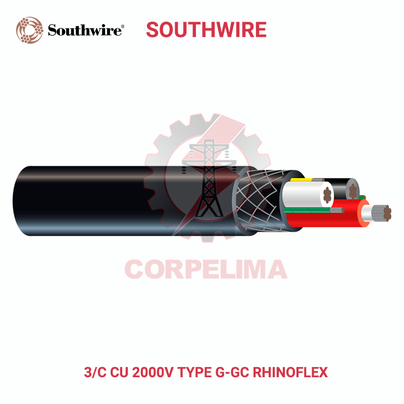 Cable G-GC 3/C CU 2000V extraflexible para minería