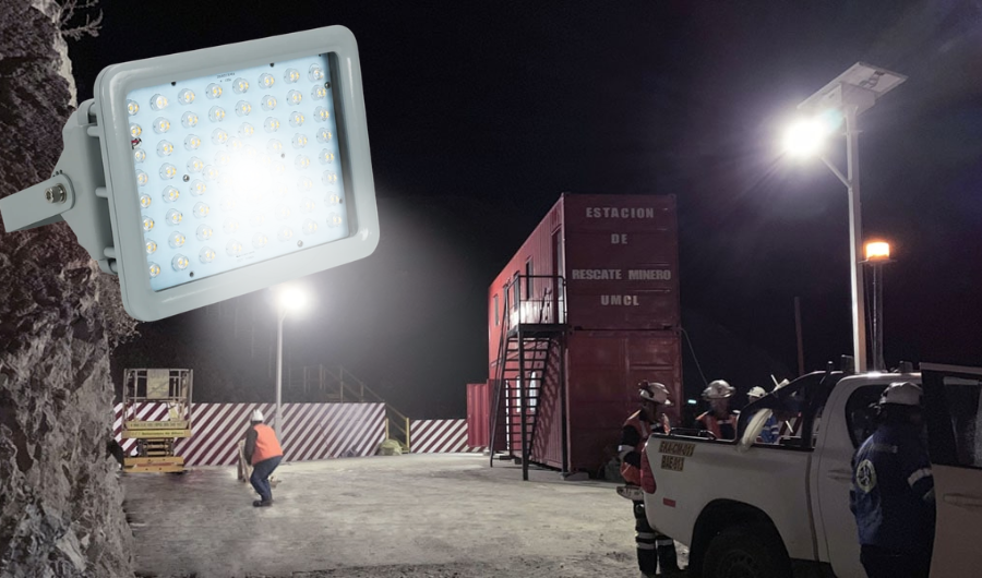 reflector LED antiexplosivo en zona industrial Perú